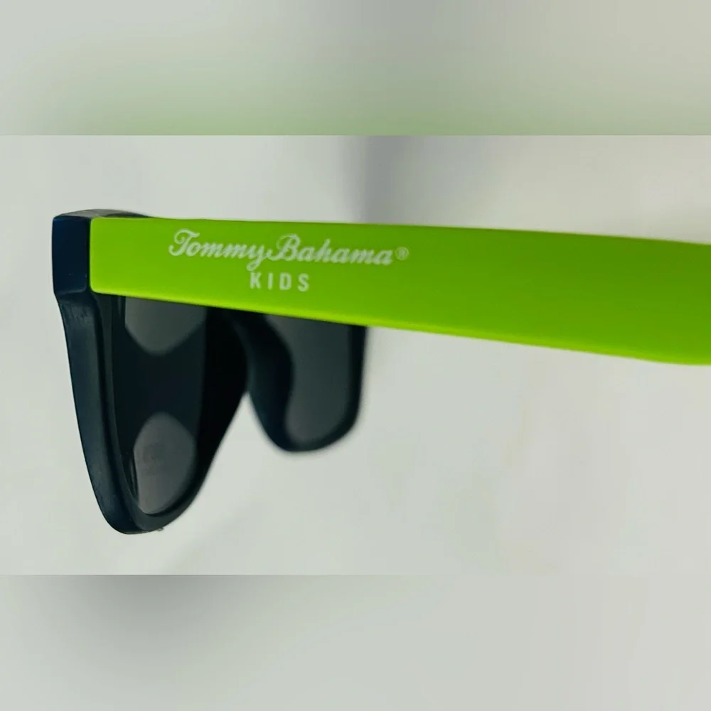 New Tommy Bahama Kid Sunglasses Blue Frame Green Temple Boys Girls Unisex Summer